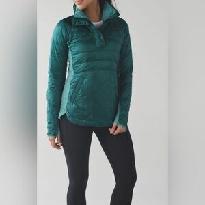 Lululemon Women’s Down For A Run Pullover
Forage Teal Goose Down Jacket  Size 6